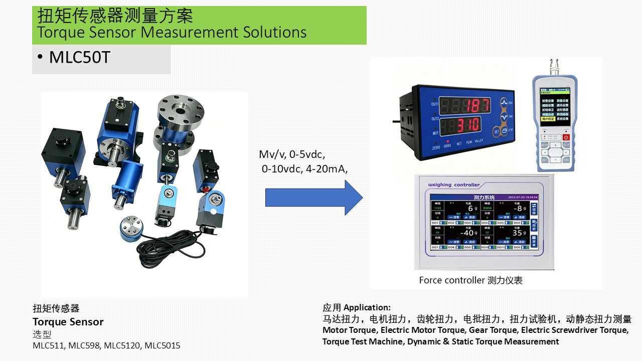 MLC50T 扭矩传感器测力解决方案