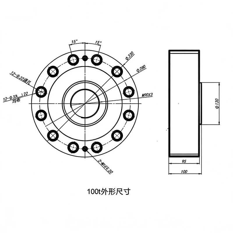 MLC203E Spoke Type Load Cell MLC203E Spoke Type Load Cell